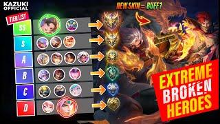 ONLY TIER LIST YOU NEED FOR CURRENT PATCH | META HEROES | ALL HEROES TIER LIST BY KAZUKI OFFICIAL