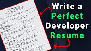 How to Write the Perfect Developer Resume