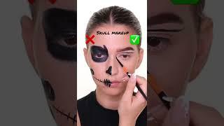 Skull Makeup Dos and Don’ts  #shorts #makeup #halloween2022