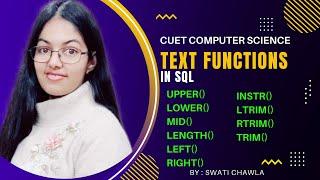 Text Functions in MYSQL | CUET Computer Science