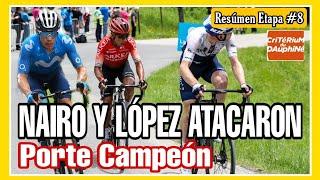 RESÚMEN Etapa 8  Critérium DAUPHINÉ 2021  Atacaron NAIRO y SUPERMAN