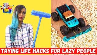 Trying LIFE HACKS for Lazy People