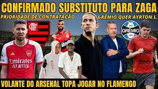 Últimas notícias do Flamengo: Confirmado substituto para a zaga | Volante do Arsenal no Flamengo? E+