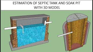 Estimation Of Septic Tank And Soak Pit With 3D Model || B.N Dutta