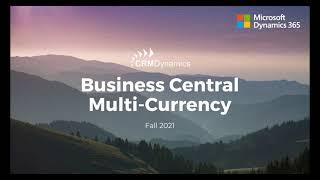 Use multiple currencies in Microsoft Dynamics 365 Business Central