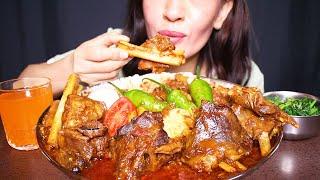 SPICY MUTTON MASALA CURRY WITH BASMATI RICE #ASMR/EATING SHOW BIG BITES MUKBANG