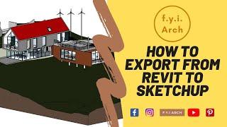 #shorts How to Export model from Revit to Sketchup | Sketchup and Revit Tutorial video | f.y.i.arch