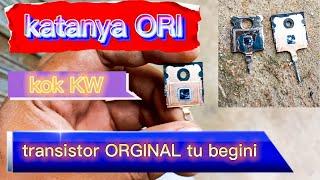 cara membedakan transistor tosibha original dan kw satu