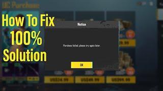 ▶| Purchase failed,Please try again laterPlease Choose Another Region to Recharge |Fix 100% PUBG