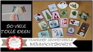 Teamgeist - Weihnachtskartenideen - geometrische Weihnachtskarte - Karteninspiration - Stampin'Up! ®