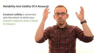 3.11 Validity and Reliability Of Research