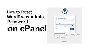 How To Reset WordPress Admin Password On cPanel