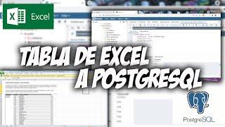 Importar datos de excel a una tabla en postgresql