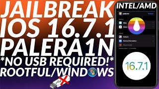 Jailbreak iOS 16.7.1 Rootful Windows No USB | Palera1n Jailbreak Windows | iOS 16.7.1 Jailbreak