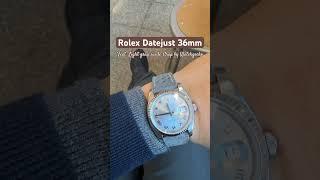 [Style] Rolex Datejust 36mm feat.light gray suede strap by watchgecko #rolexdatejust #watchstrap