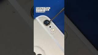 Breaking an iPhone camera lens while its recording. #repair #breaking #mdrepairs