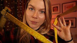 ASMR Measuring Your Face in Detail ️ Tape Measure, Folding Ruler, & Pencil Sounds