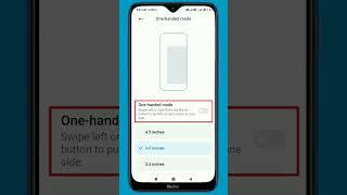 How To Enable One Hand Mode In Redmi | One Handed Mode Settings #shorts #youtubeshorts