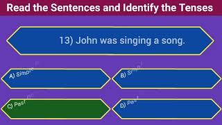 Read the sentence and identify the tenses, Exercise of Tenses, Check your grammar,