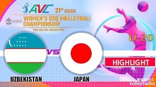 Japan  vs Uzbekistan  highlight AVC U20 volleyball 