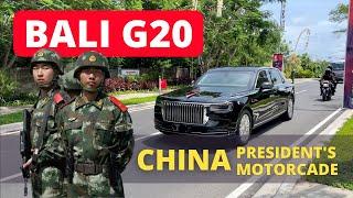   China President Xi Jinping's motorcade at the G20 Summit BALI 2022. Bali Indonesia