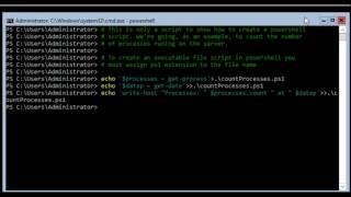 How to create an execute a simple powershell file script