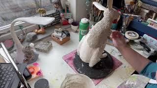 Making a Paper Mache European Hare Part 2