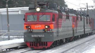 Электровоз ВЛ80С-1655/1411 с грузовым поездом