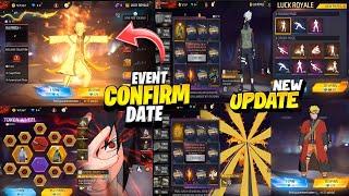 Naruto token tower free fire | Sasuke ring event | New arrival animation | Emote royale free fire