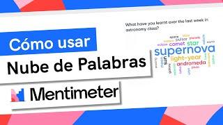 Cómo hacer una nube de palabras | Curso Mentimeter 