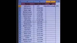 How to calculate age from DOB in excel " excel me DOB se age kaise calculate kare