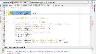 program to find the area and perimeter of a rectangle in java