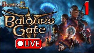 LIVE Baldur's Gate 3 / Part 1 - Sken the Barbarian Playthrough / Nautiloid, Druid's Grove