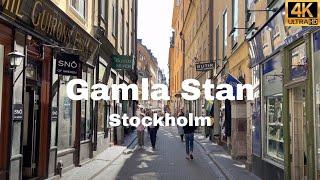 Old Town, (Gamla Stan) Stockholm,Sweden  Walk, [4K HDR]