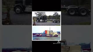 Johnson Hill Customs and K & D Transport Before and After Customs Trucks Kenworth Semi