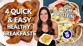 4 QUICK & EASY HEALTHY BREAKFAST RECIPES | WeightWatchers Low Point Recipes | Higher Protein Recipes