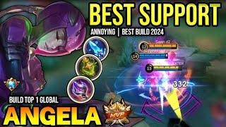 ANGELA BEST BUILD 2024 | BUILD TOP 1 GLOBAL ANGELA GAMEPLAY | MOBILE LEGENDS