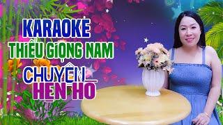 Karaoke Song Ca CHUYỆN HẸN HÒ - Thiếu Giọng Nam | Song Ca Với Trà Xanh