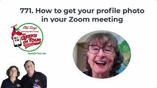 How To Show Your Profile Photo in a Zoom Meeting Tutorial Video 771