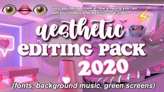 AESTHETIC EDITING PACK 2020 | FONTS, MUSIC, GREEN SCREENS + MORE!