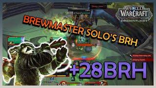 BREWMASTER MONK SOLO'S BRH LAST BOSS ON +28 TYRA | EQUINOX IS INSANE | Daily WoW Moments #29 |
