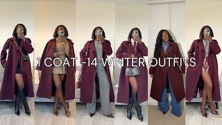 STYLING BURGUNDY COAT/ WINTER OUTFITS IDEAS 2024/ FASHION TRENDS