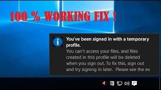 HOW TO FIX " You've been Signed in with a TEMPORARY PROFILE " Error in Windows Server 2019 | Win 10