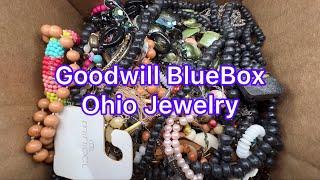 Goodwill BlueBox 5 Pound Mystery Jewelry Ohio Crown Trifari & Sterling #jewelry #unboxing #goodwill