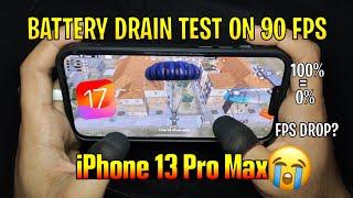 iPhone 13 Pro Max Battery drain test on 90 fps after ios 17.4 | 100 to 0% = __:00 hours