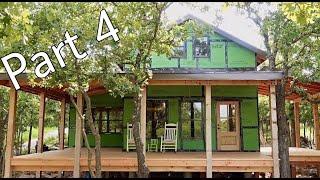 Building a HUGE porch | DIY Debt Free Cabin Build | part 4 | Decking | Pier Porch