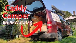 VW Caddy Mini-Camper Ausbau Roomtour - Der Raumwunderausbau - Vanlife und Businesscamper von jo-mar