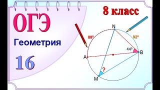 Дуга.  Центральный угол.  Вписанный угол.