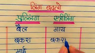 Striling pulling | Gender words Hindi | Masculine and Feminine Gender words | स्त्रीलिंग पुल्लिंग