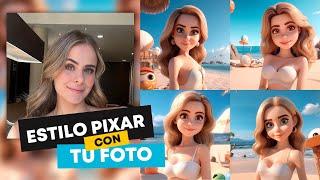 Crea tu CARICATURA ESTILO PIXAR con TUS PROPIAS FOTOS | Midjourney